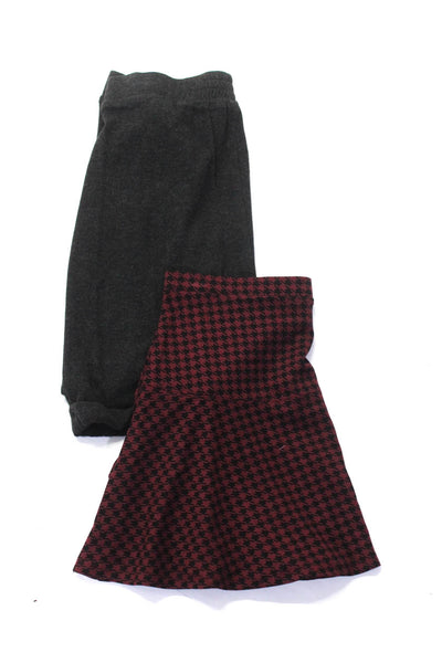 Ella Moss Vince Womens Houndstooth A-Line Mini Skirt Shorts Red Size S Lot 2