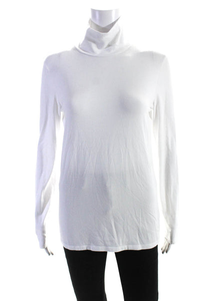 White + Warren Womens Cotton Mock Neck Long Sleeve Pullover Top