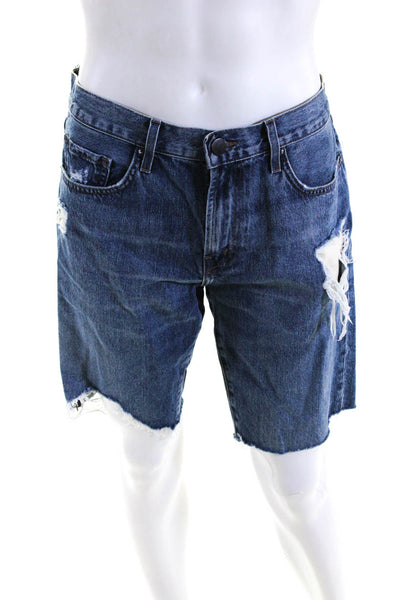 J Brand Mens Cotton Distress Medium Wash 5-Pocket Denim Shorts Blue Size EUR33