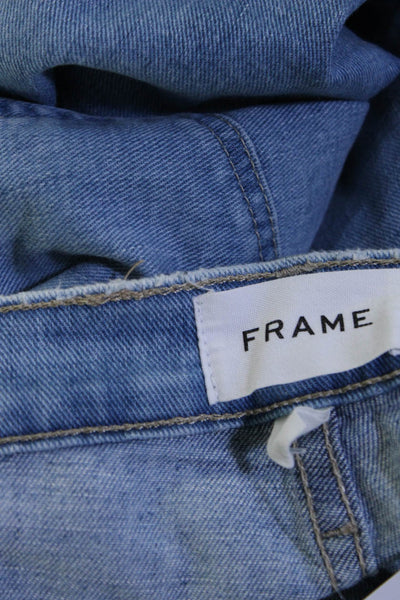 Frame Mens Cotton Light Wash Straight Leg Button 5-Pocket Jeans Blue Size EUR33