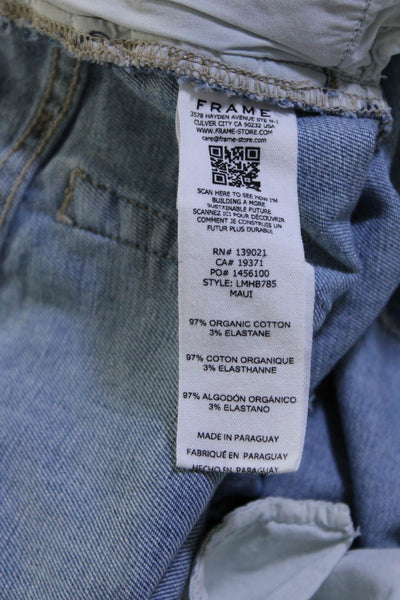 Frame Mens Cotton Light Wash Straight Leg Button 5-Pocket Jeans Blue Size EUR33