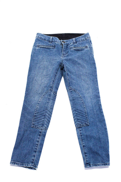 Ralph Lauren Childrens Girls Rider Skinny Leg Jeans Blue Cotton Size 10
