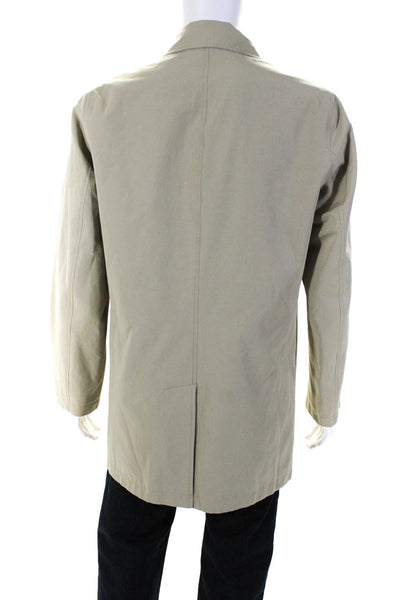 Brooks Brothers Mens Beige Cotton Linen Reversible Long Sleeve Jacket Size M