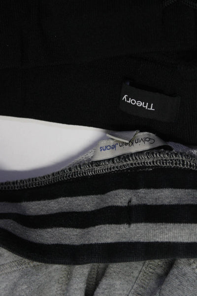Calvin Klein Theory Mens Joggers Sweatpants Black Gray Size Small Medium Lot 2