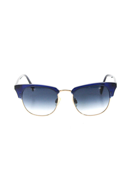 Warby Parker Plastic & Metal Navy Blue Gold Tone Ombre Sunglasses Size 140mm