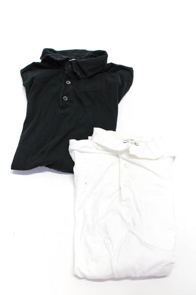 Standard James Perse Women's Collar Short Sleeves Polo Shirt Black Size 1 Lot 2