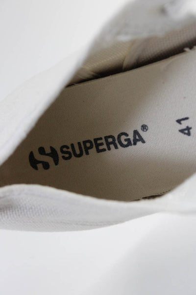 Superga Womens Low Top Platform Lace Up Sneakers White Size 41 9.5
