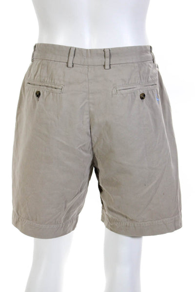 Tailorbyrd Men's Flat Front Casual Khaki Shorts Beige Size 34