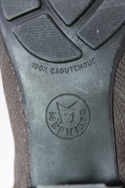 Mephisto Women's Block Heel Round Toe Zip Up Ankle Boots Gray Size 8.5