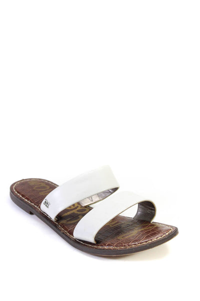 Sam Edelman Womens Leather Slide On Gala Sandals White Size 6.5