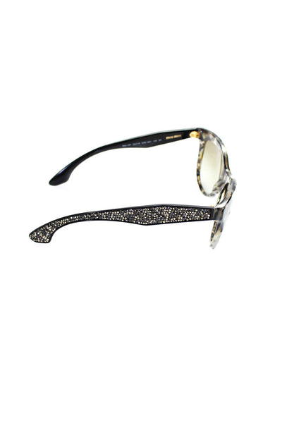 Miu Miu Women's Cateye Rhinestone Trim Tinted Lens Sunglasses Brown 19 54 145