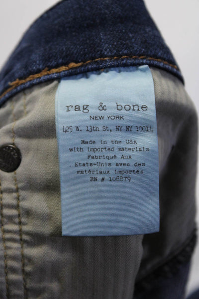 Rag & Bone Mens Button Fly Straight Leg Jeans Blue Denim Size 38