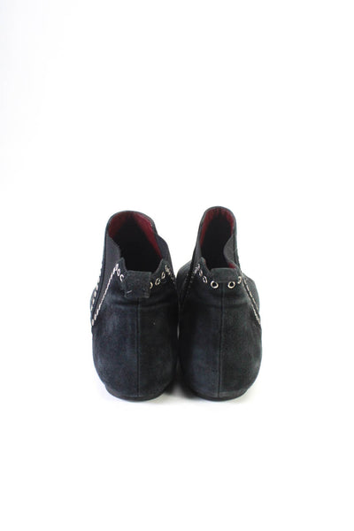 Isabel Marant Womens Suede Grommet Embellished Bootie Boots Black Size 9US 39EU