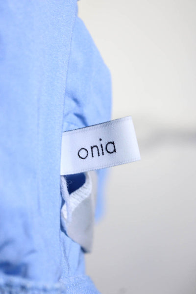 ONIA Women's Cheeky Two Piece Swimwear Set Blue Size M