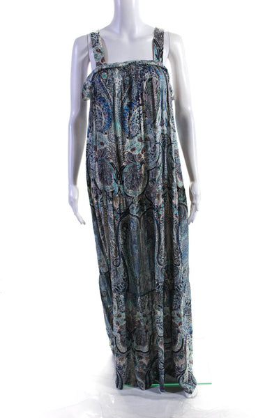 Ba&Sh Women's Sleeveless Floral Print Open Back Maxi Dress Multicolor Size 3