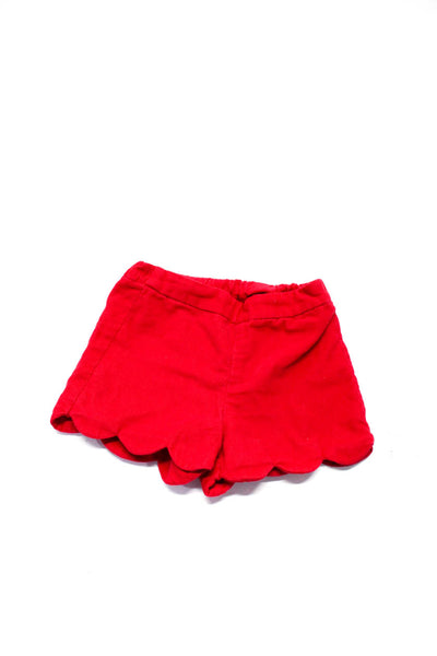 Jacadi Baby Scalloped Hem Corduroy Shorts Red Size 6M