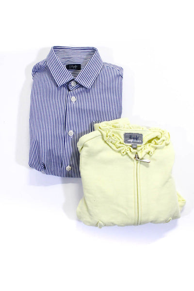 Il Gufo Boys Button Up Shirt Full Zip Sweater Blue Yellow Size 3 6 Lot 2