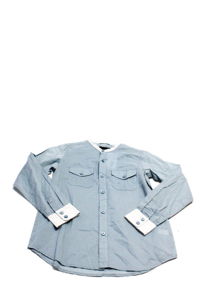 Stella McCartney For Gap Kids Unisex Button Front Shirt Blue Cotton Size 10