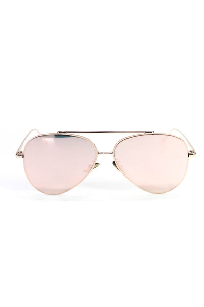 Perverse Womens Reflective Mirror Aviator Sunglasses Gold Tone Pink (60-15 150)