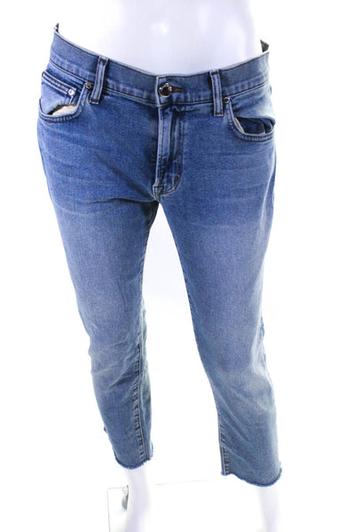 Cotton Citizen Mens Cutoff Ankle Slim Leg Skinny Jeans Light Blue Size 32