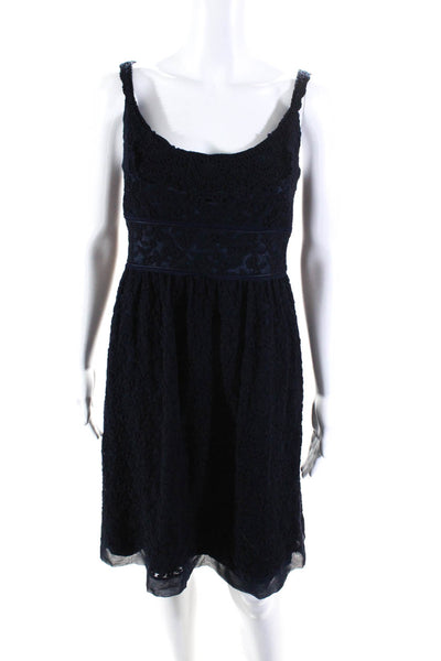 Cynthia Cynthia Steffe Women's Scoop Neck Empire Waist Mini Dress Blue Size 8