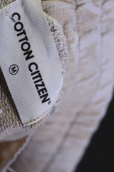 Cotton Citizen Mens Cotton Tie Dye Front Seam Stretch Waist Shorts Beige Size M