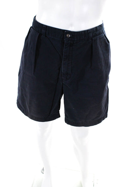 Polo Ralph Lauren Mens Cotton Buttoned Flat Front Casual Shorts Navy Size EUR38