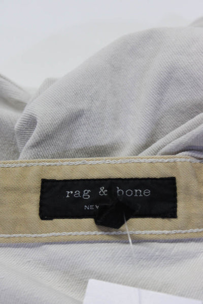 Rag & Bone Men's Button Fly Slim Fit Jeans Off White Size 29