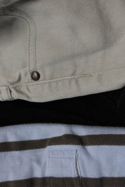 Jacadi Boys Cotton Polo Shirt Top Corduroy Pants Jeans Blue Khaki Size 6M Lot 3