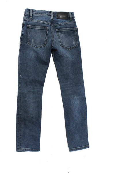 DL1961 Girls Zipper Fly High Rise Ankle Skinny Jeans Gray Denim Size 8