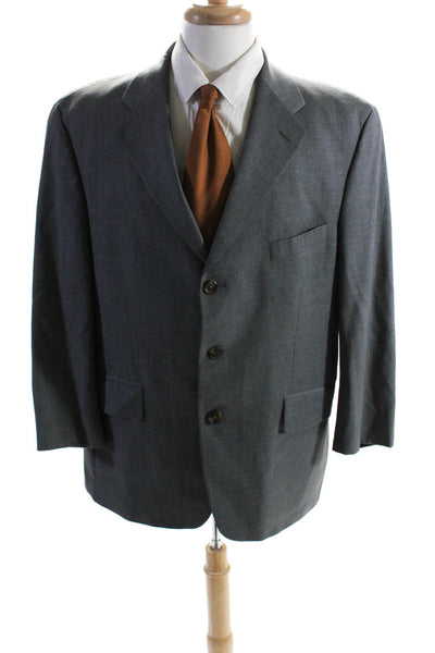 Ralph Ralph Lauren Mens Wool Three Button Long Sleeve Blazer Jacket Gray Size 44