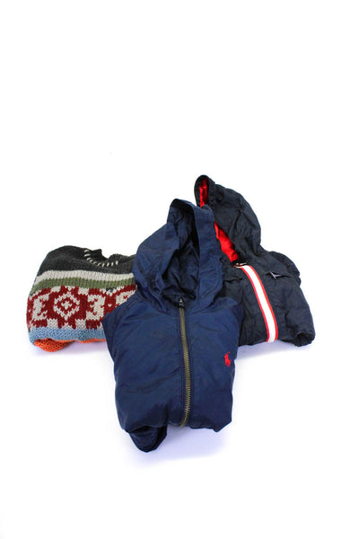 Polo Ralph Lauren Boys Windbreaker Jackets Sweater Navy Size 24M 3 Lot 3
