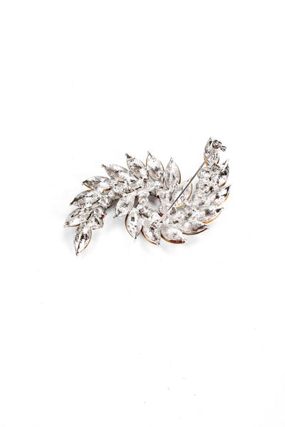 Designer Women's Rhinestone Embellished Bracelet Pin Set