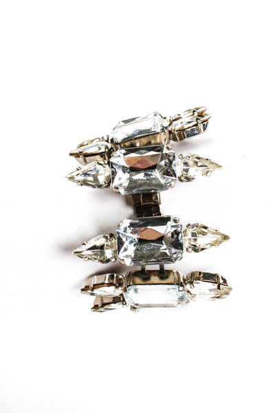 Designer Women's Rhinestone Embellished Bracelet Pin Set
