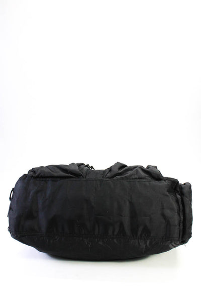 Kyodan Mens Zipper Closure Duffle Shoulder Handbag Black