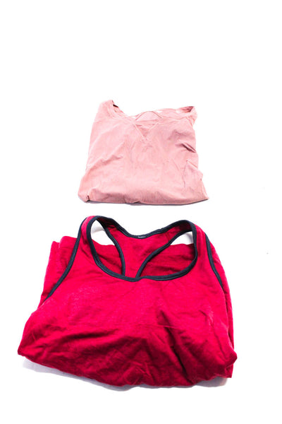 Lululemon Womens Built In Bra Tank Top Short Sleeve Blouse Top Pink Size 8 Lot 2