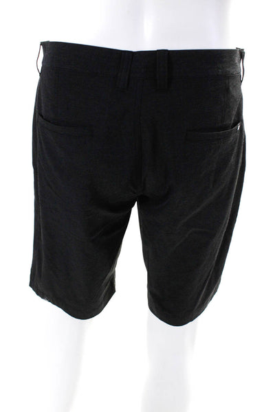 Travis Mathew Mens Pinstripe Flat Front Casual Shorts Dark Gray Size 32