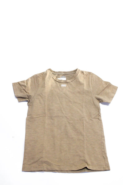Kith Childrens Boys Logo Print Short Sleeve Crew Neck Tee Shirt Beige Size 12
