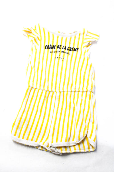 Bonpoint Zara Mayoral Girls Shorts Romper White Blue Yellow Size 18M 3/4 Lot 5