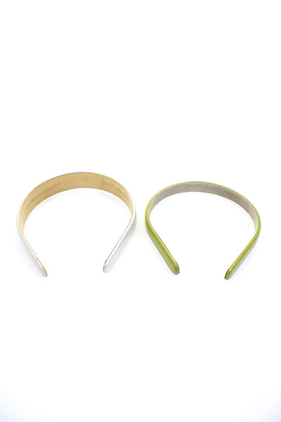 Wardani Dimanno Designs Womens Thin Medium Leather Headbands White Green Lot 2