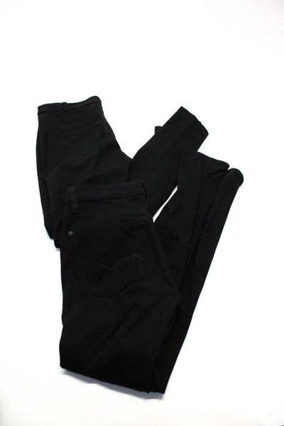 7 For All Mankind 61 Jane Women's Mid Rise Stretch Pants Black Size 28 S, Lot 2