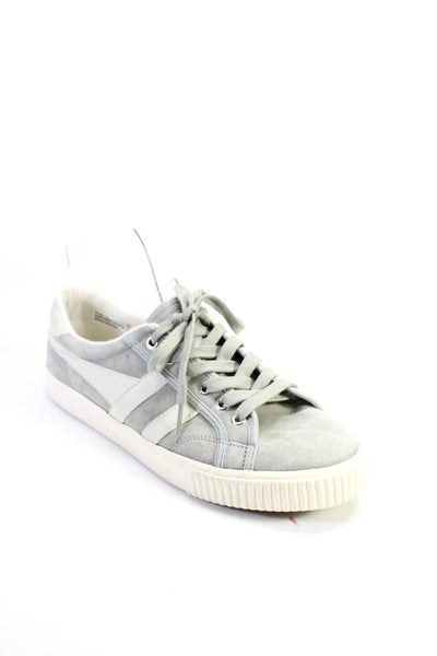 Gola Mens Suede Leather Trim Low Top Mark Cox Tennis Sneakers Light Gray Size 9