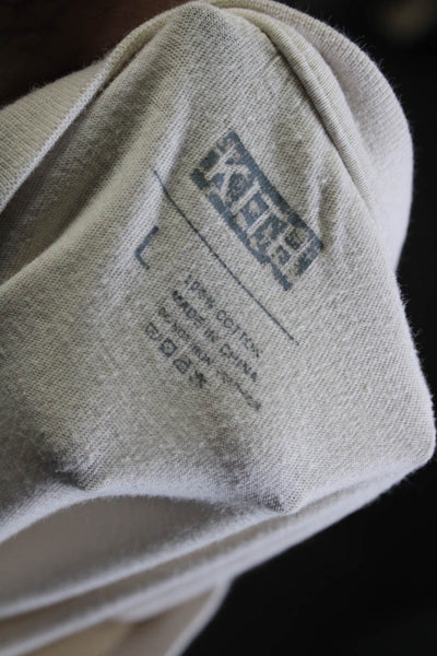 Kith Mens Short Sleeves Tee Shirt Off White Cotton Size Large
