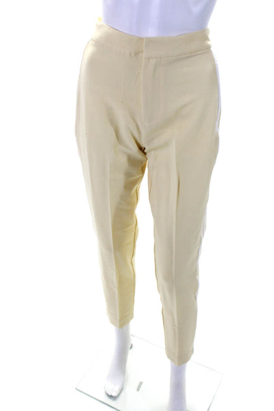 Habitual Womens High Waist Side Stripe Slim Leg Pants Light Yellow Size 0