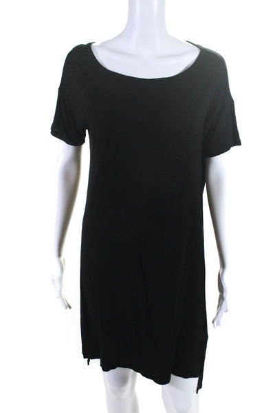 T Alexander Wang Womens Jersey Knit Scoop Neck T-Shirt Dress Black Size S