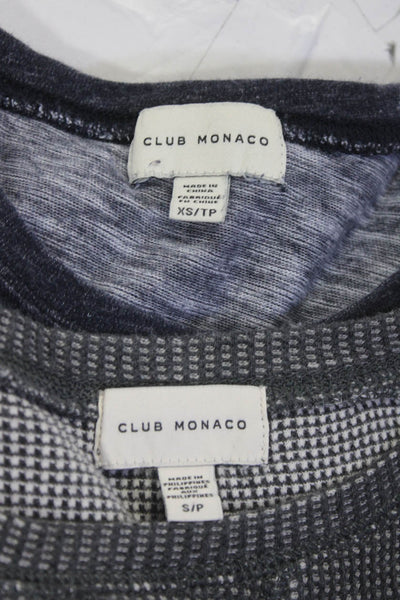 Club Monaco Mens Tee Shirt Sweater Blue Grey Size Extra Small Small Lot 2