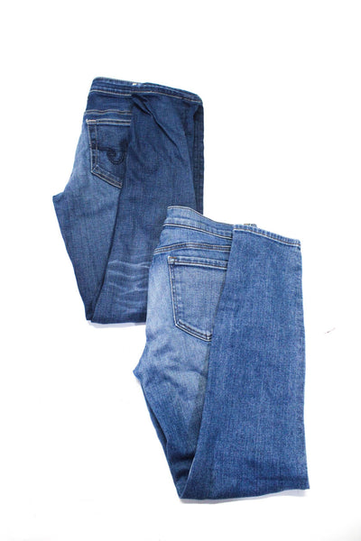 J Brand AG-ED Denim Womens Cotton Skinny Leg Cigarette Jeans Blue Size 26 Lot 2