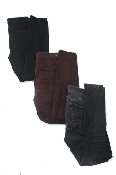 J Brand Adriano Goldschmied Womens Skinny Jeans Black Red Gray Size 28 31 Lot 3