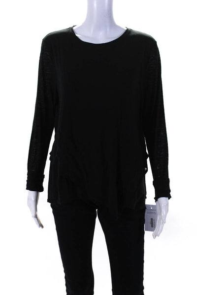 Lululemon Women's Asymmetric Hem Long Sleeve T-shirt Black Size 10