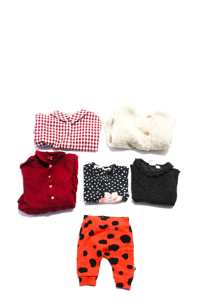 Zara Boys Button Down Red Check Shirt Size 4-5 Lot 6